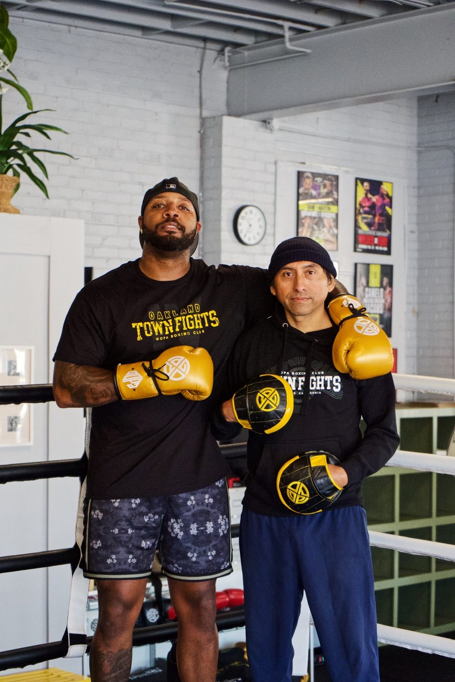 Gopa Boxing Club coaches in the ring in Oakland